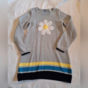 Gymboree Outlet girls size 8 sweater dress with daisy applique, vguc